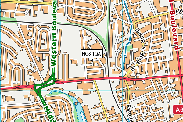 NG8 1QA map - OS VectorMap District (Ordnance Survey)