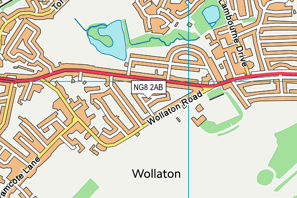 NG8 2AB map - OS VectorMap District (Ordnance Survey)