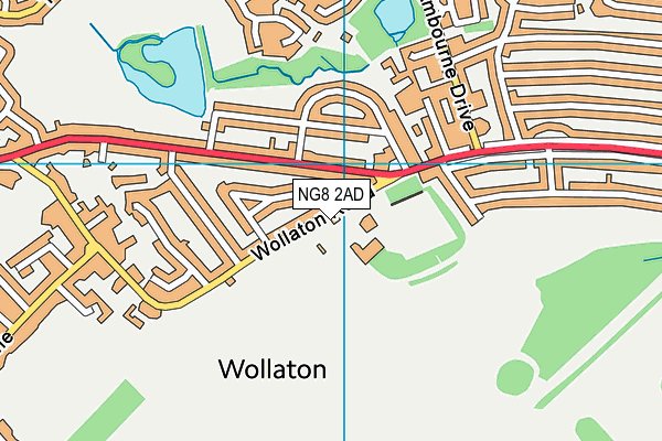 NG8 2AD map - OS VectorMap District (Ordnance Survey)