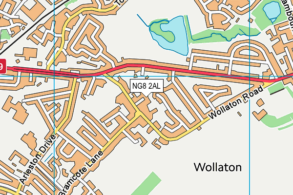 NG8 2AL map - OS VectorMap District (Ordnance Survey)