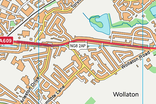 NG8 2AP map - OS VectorMap District (Ordnance Survey)