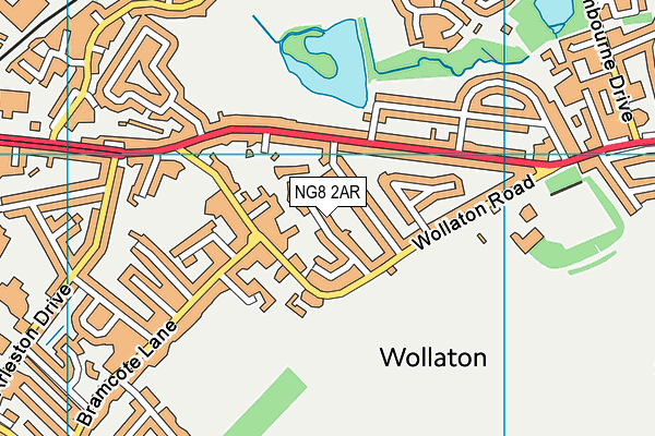 NG8 2AR map - OS VectorMap District (Ordnance Survey)