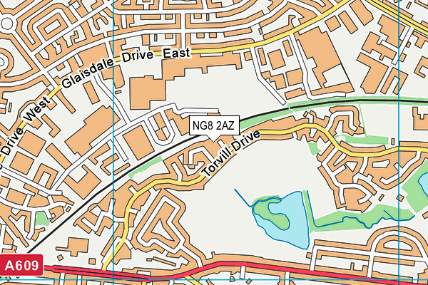 NG8 2AZ map - OS VectorMap District (Ordnance Survey)