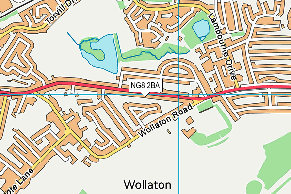 NG8 2BA map - OS VectorMap District (Ordnance Survey)