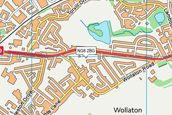 NG8 2BG map - OS VectorMap District (Ordnance Survey)