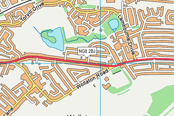 NG8 2BJ map - OS VectorMap District (Ordnance Survey)