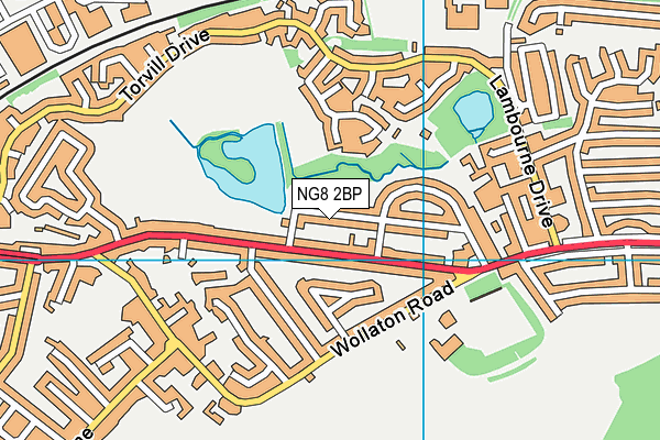 NG8 2BP map - OS VectorMap District (Ordnance Survey)