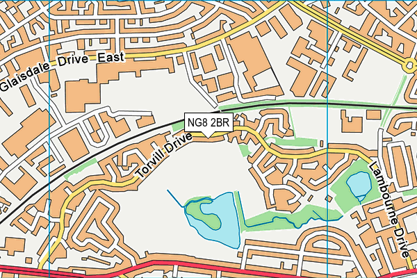 NG8 2BR map - OS VectorMap District (Ordnance Survey)