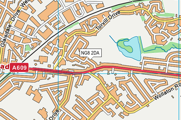 NG8 2DA map - OS VectorMap District (Ordnance Survey)