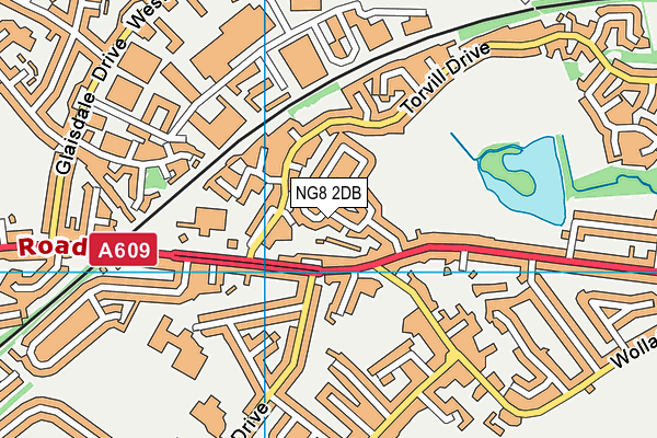 NG8 2DB map - OS VectorMap District (Ordnance Survey)