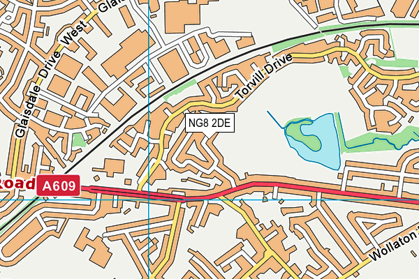 NG8 2DE map - OS VectorMap District (Ordnance Survey)