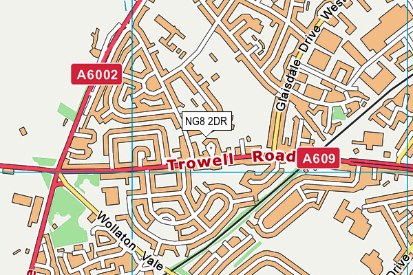 NG8 2DR map - OS VectorMap District (Ordnance Survey)
