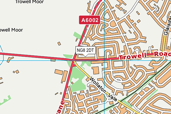 NG8 2DT map - OS VectorMap District (Ordnance Survey)