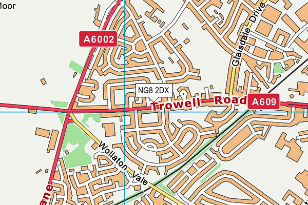 NG8 2DX map - OS VectorMap District (Ordnance Survey)