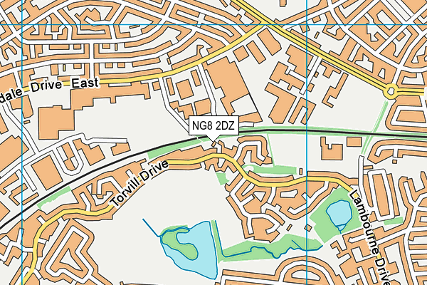 NG8 2DZ map - OS VectorMap District (Ordnance Survey)