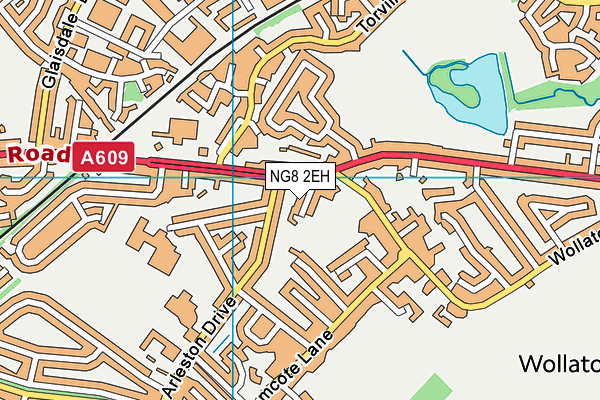 NG8 2EH map - OS VectorMap District (Ordnance Survey)