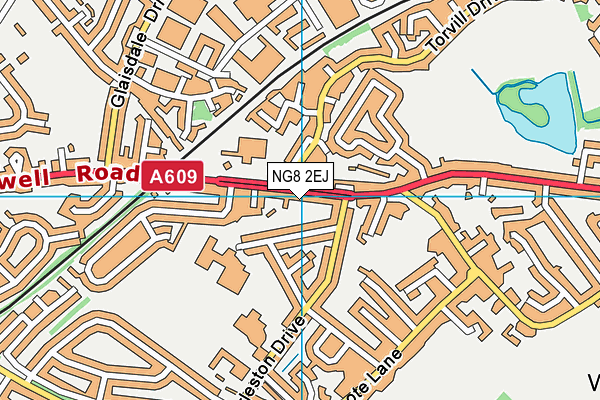 NG8 2EJ map - OS VectorMap District (Ordnance Survey)