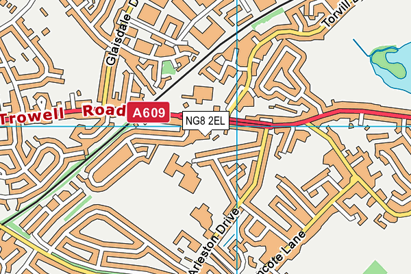 NG8 2EL map - OS VectorMap District (Ordnance Survey)