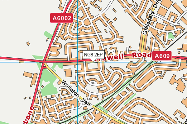 NG8 2EP map - OS VectorMap District (Ordnance Survey)
