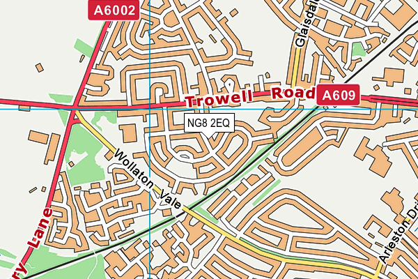 NG8 2EQ map - OS VectorMap District (Ordnance Survey)