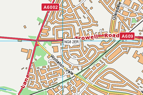 NG8 2ER map - OS VectorMap District (Ordnance Survey)