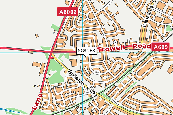 NG8 2ES map - OS VectorMap District (Ordnance Survey)