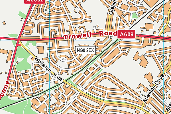 NG8 2EX map - OS VectorMap District (Ordnance Survey)