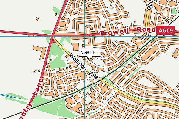 NG8 2FD map - OS VectorMap District (Ordnance Survey)