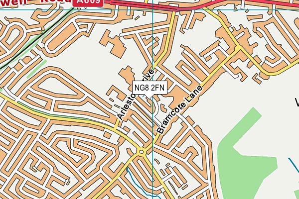 NG8 2FN map - OS VectorMap District (Ordnance Survey)