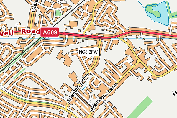 NG8 2FW map - OS VectorMap District (Ordnance Survey)