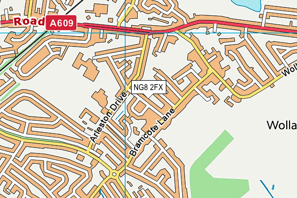 NG8 2FX map - OS VectorMap District (Ordnance Survey)