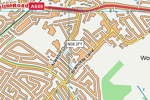 NG8 2FY map - OS VectorMap District (Ordnance Survey)