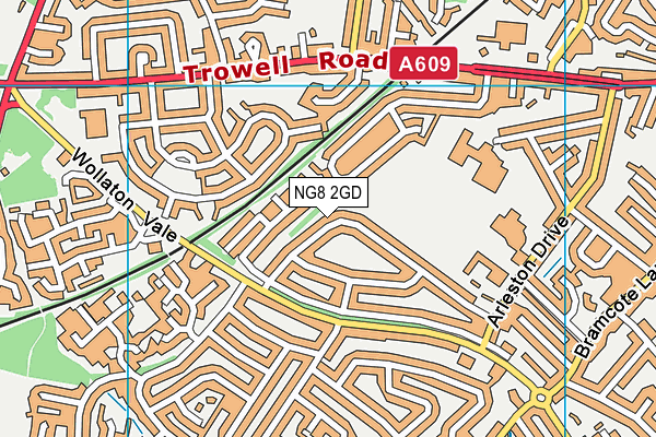 NG8 2GD map - OS VectorMap District (Ordnance Survey)