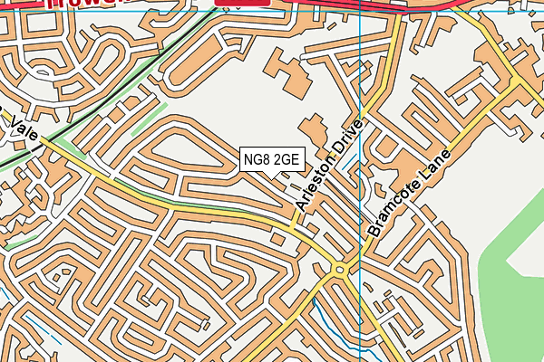 NG8 2GE map - OS VectorMap District (Ordnance Survey)