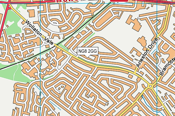 NG8 2GG map - OS VectorMap District (Ordnance Survey)