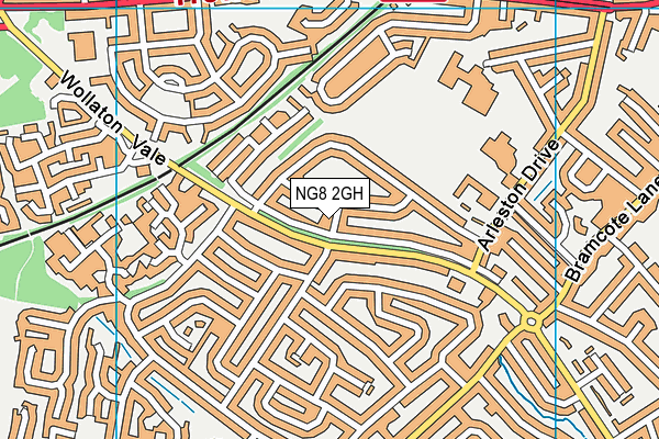 NG8 2GH map - OS VectorMap District (Ordnance Survey)