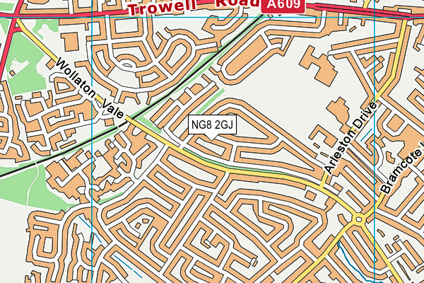 NG8 2GJ map - OS VectorMap District (Ordnance Survey)