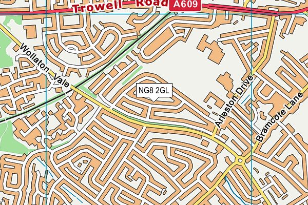 NG8 2GL map - OS VectorMap District (Ordnance Survey)