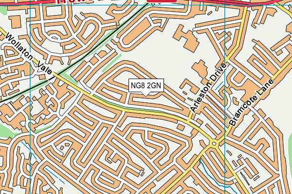 NG8 2GN map - OS VectorMap District (Ordnance Survey)