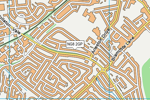 NG8 2GP map - OS VectorMap District (Ordnance Survey)