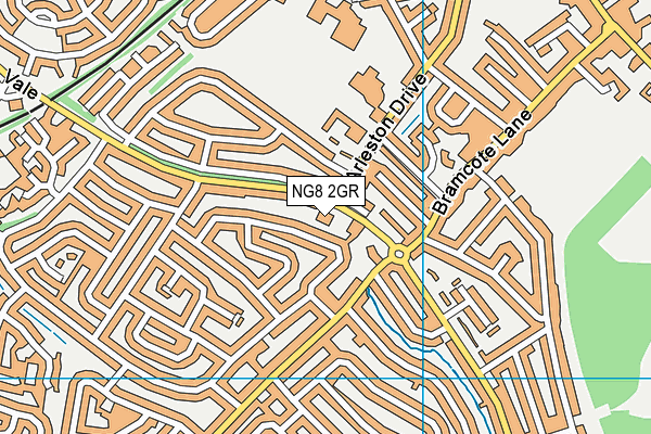 NG8 2GR map - OS VectorMap District (Ordnance Survey)