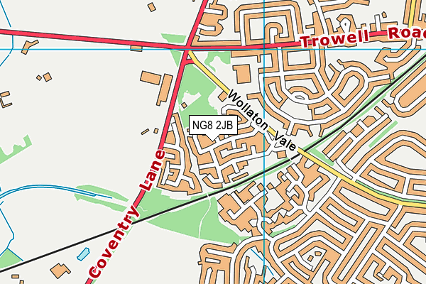 NG8 2JB map - OS VectorMap District (Ordnance Survey)