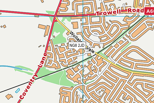NG8 2JD map - OS VectorMap District (Ordnance Survey)