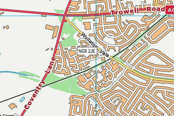 NG8 2JE map - OS VectorMap District (Ordnance Survey)