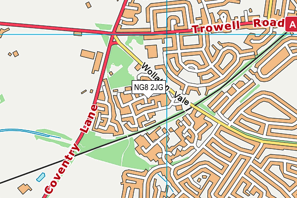 NG8 2JG map - OS VectorMap District (Ordnance Survey)
