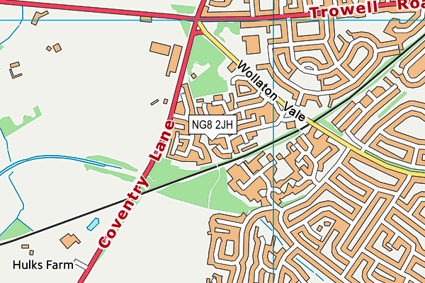 NG8 2JH map - OS VectorMap District (Ordnance Survey)