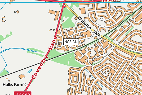 NG8 2JJ map - OS VectorMap District (Ordnance Survey)