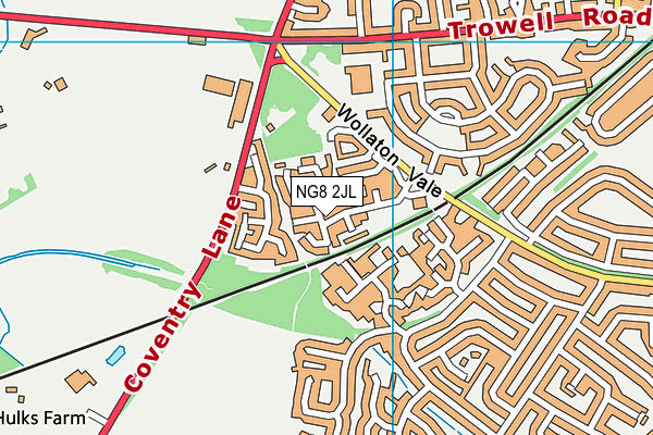 NG8 2JL map - OS VectorMap District (Ordnance Survey)