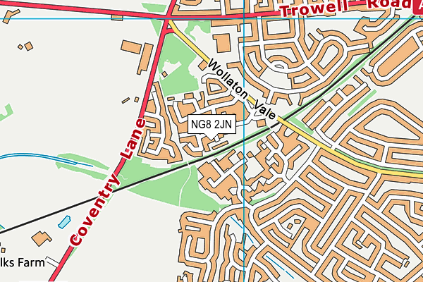NG8 2JN map - OS VectorMap District (Ordnance Survey)