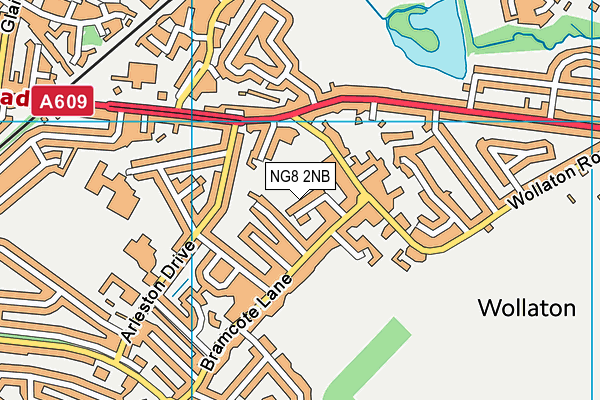 NG8 2NB map - OS VectorMap District (Ordnance Survey)